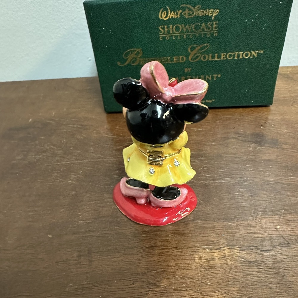 Department 56-Bejeweled Collection "Merry Christmas Minnie" Trinket Box - Picture 5 of 11